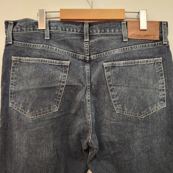 Eddie Bauer Jeans Men's 36x30 Blue Dark Wash Relaxed Fit Vintage Y2K Bootcut - Picture 4 of 14